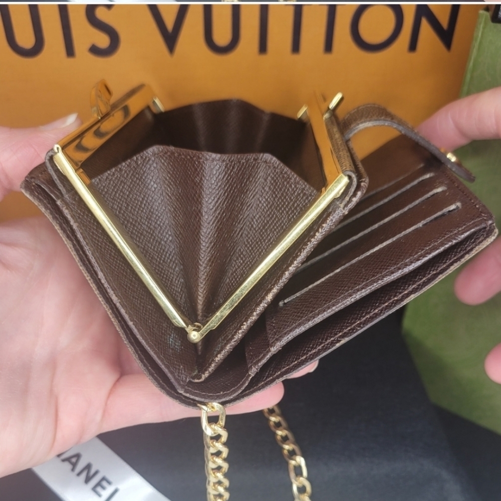 Louis Vuitton Brown and Gold Wallet - Picture 7 of 8